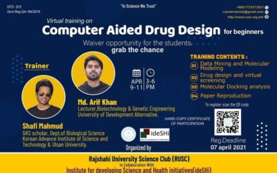 Virtual Training on “Computer Aided Drug Design “